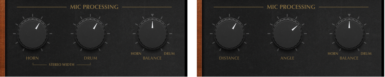 Figure. Microphone processing parameters.