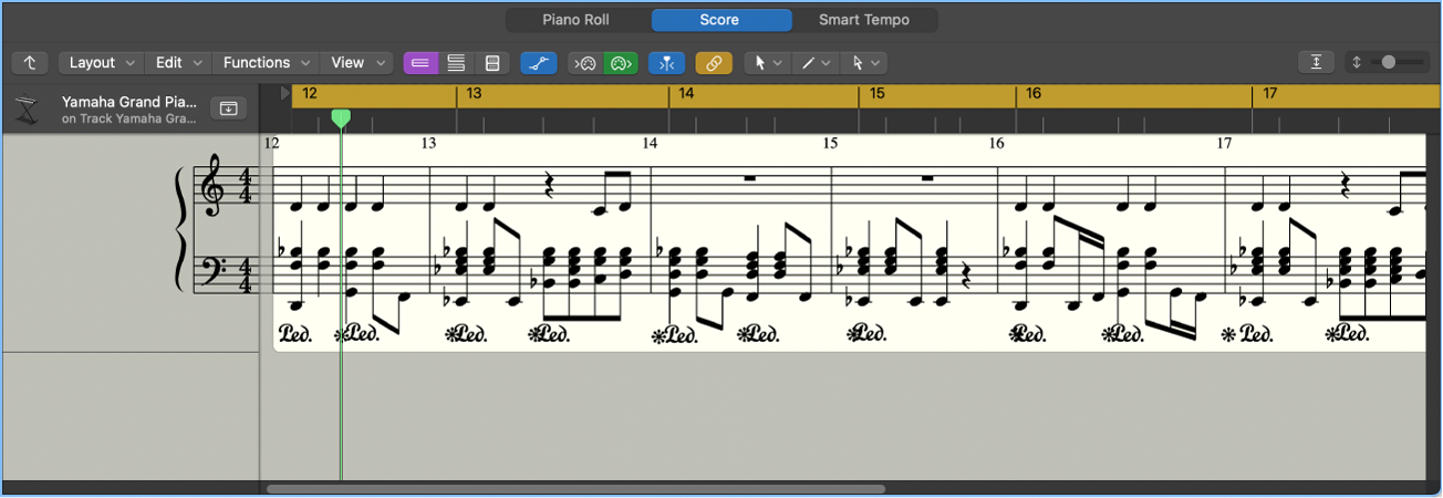 Figure. The Score Editor.