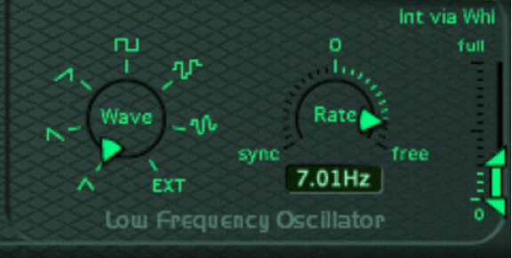 Figure. LFO parameters.