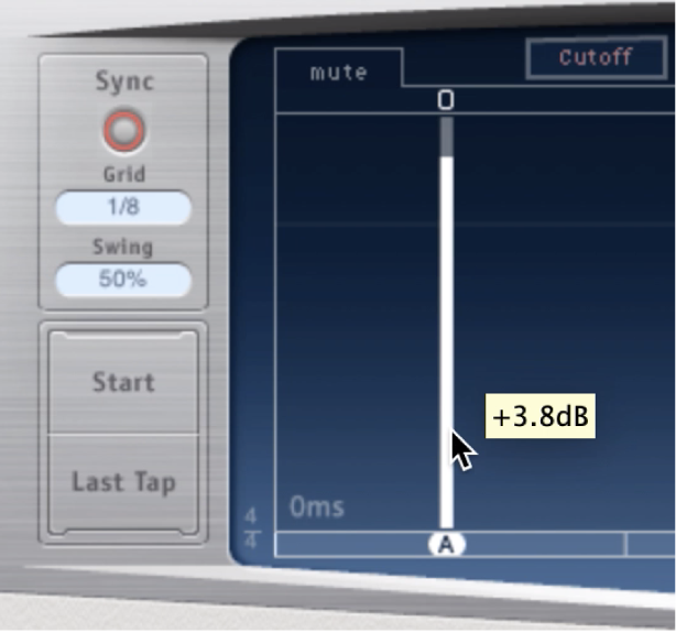 Figure. Tap display, showing tap delete action.