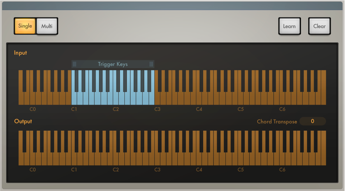 Figure. Fenêtre Chord Trigger.