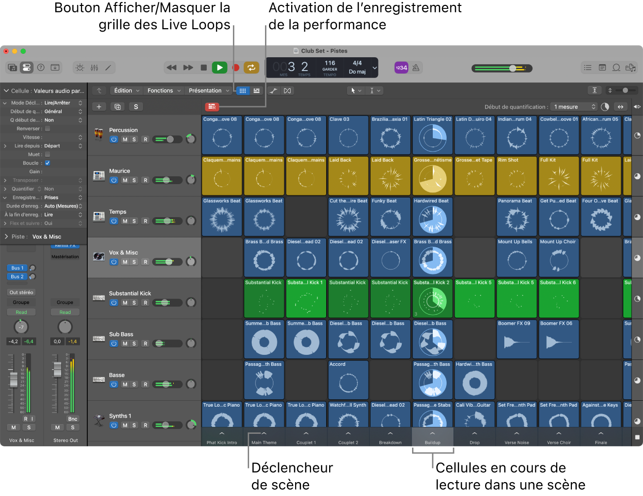 Figure. Grille des Live Loops.