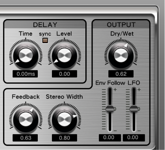 Figure. Paramètres Ringshifter Output.