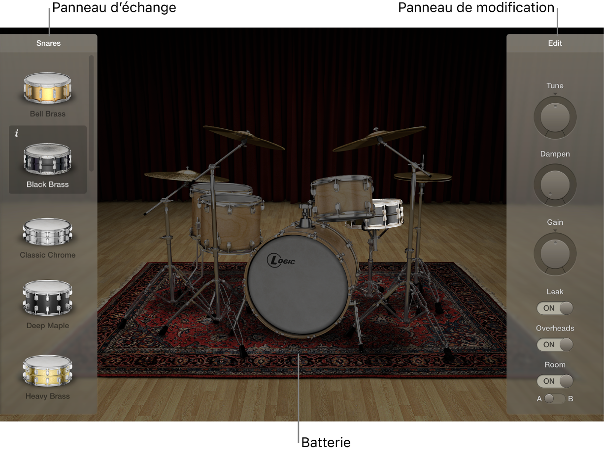 Figure. Interface de Drum Kit Designer.