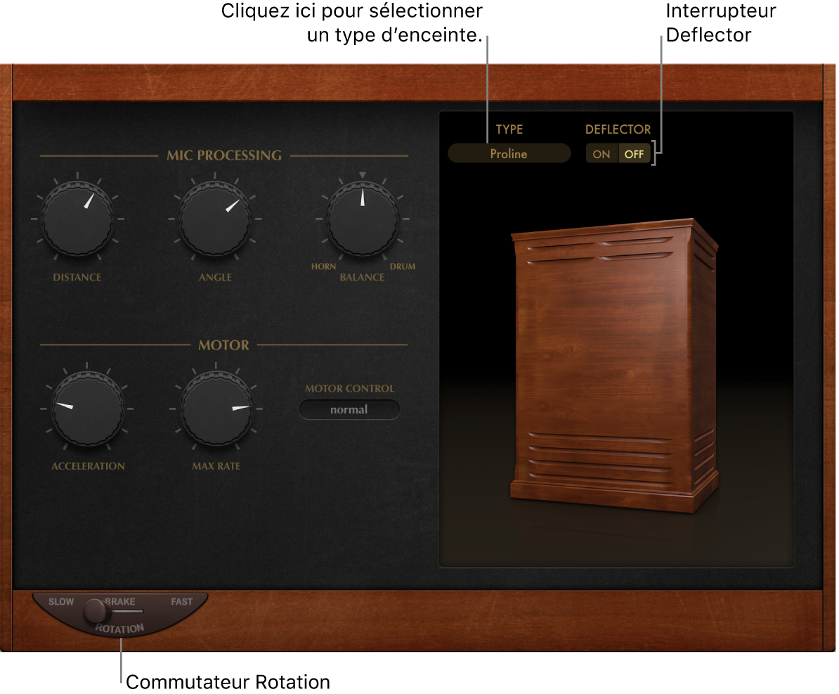 Figure. Fenêtre de l’effet Rotor Cabinet.