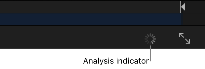 Symbolleiste im Canvas mit Analyseanzeiger für den optischen Fluss