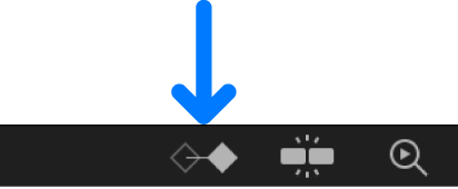 Taste „Keyframes einblenden“ im Bereich „Zeitverhalten“