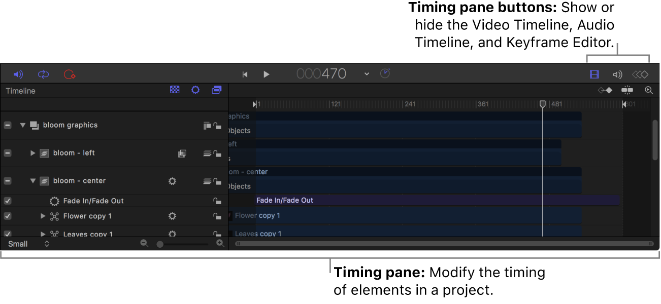 Timing pane