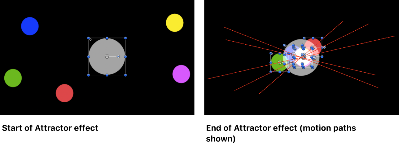 Canvas showing example of Attractor behavior