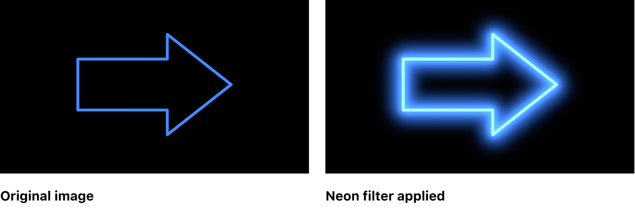 Canvas showing effect of Neon filter