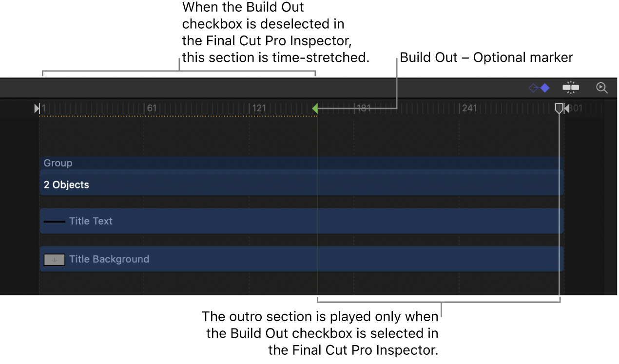 Build Out - Optional marker in Timeline