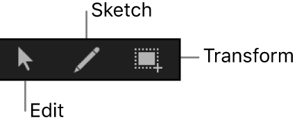 Herramientas de edición de fotogramas clave en el editor de fotogramas clave