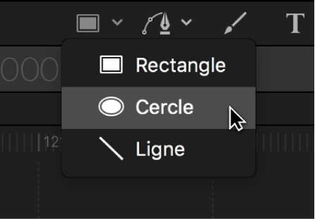 Outil Cercle dans la barre d’outils du canevas