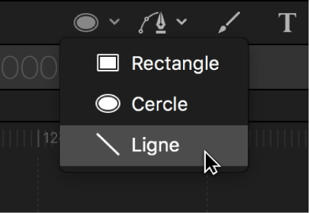 Outil Ligne dans la barre d’outils du canevas