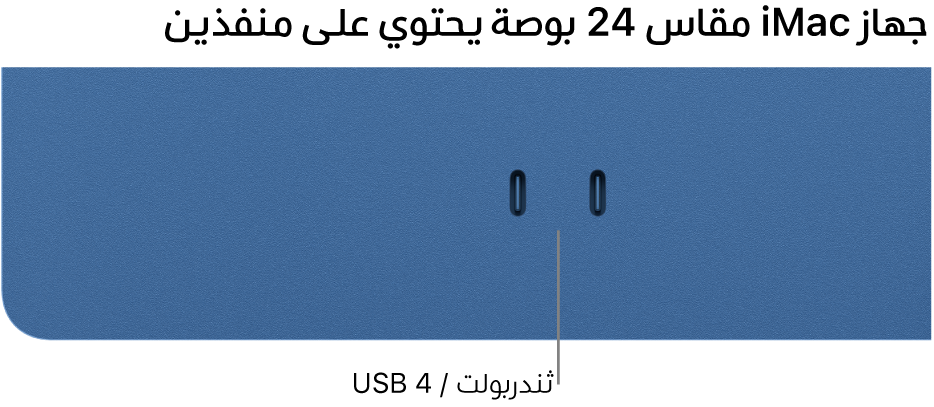 ‏iMac يعرض منفذي ثندربولت / USB 4.