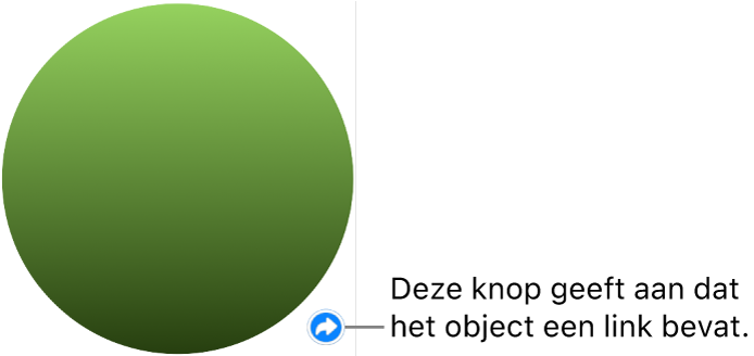 Een knop met een link op een vorm.