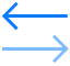 de knop voor rechts naar links