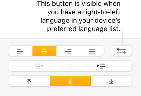 The paragraph direction button next to paragraph alignment buttons.