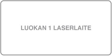 Merkintä, jossa lukee ”Luokan 1 lasertuote”.