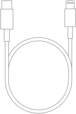 Az USB-C–Lightning-kábel.