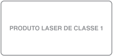 Um selo onde se lê “Produto de laser de classe 1”.