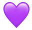 Emoji de coração roxo.