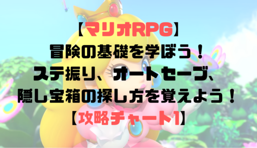 【マリオRPG】冒険の基礎を学ぼう！ステ振り、オートセーブ、隠し宝箱の探し方を覚えよう！【攻略チャート1】