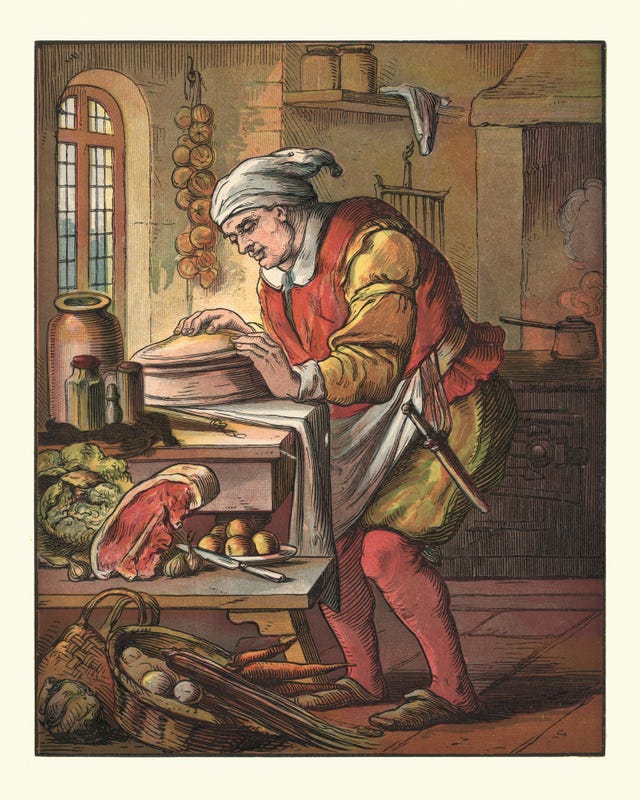 middeleeuwse bakker