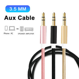 Headphone Aux Cable Audio Lead 3.5mm Jack to Jack Stereo PC Car Male Phone 1m