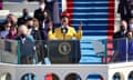 Youth poet laureate Amanda Gorman reciting a poem at the inauguration of Joe Biden.