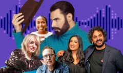 Clockwise from top: Rylan Clark, Nish Kumar &amp; Coco Khan, Jon Ronson, Daisy May Cooper and Hannah Ajala