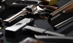 Firearms displayed during the launch of a phase of Australia’s national firearms amnesty in Melbourne in 2022. 