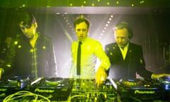 Erol Alkan, Stephen and David Dewaele of 2manydjs