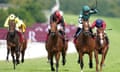 Nashwa, with Hollie Doyle saluting the crowd, wins the Nassau Stakes at Goodwood.