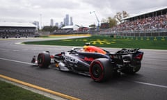 Max Verstappen in action at Albert Park.