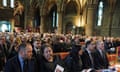 Keir Starmer (right) and the Scottish Labour leader,  Anas Sarwar (second right), were among those attending the service