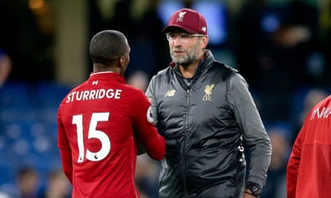 Jürgen Klopp praises Daniel Sturridge after Liverpool equaliser at Chelsea