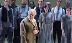 Domingo (centre) in a 2013 production of Verdi’s Nabucco at the Royal Opera House. 