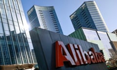 The logo of Alibaba Group is seen at its office in Beijing, China