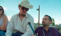 Paul Lewis and a cowboy in Colorado