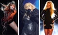 Archetypes … (L-R) Taylor Swift, Madonna and Britney Spears.