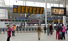 London Bridge station departure board