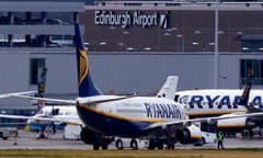 Aircraft at Edinburgh airport