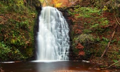 Autumn at Falling Foss, Sneaton Forest, in the North York Moors national park