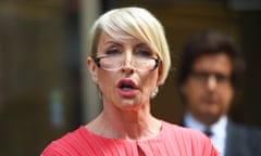 Heather Mills speaks after the case was settled at the high court in London.