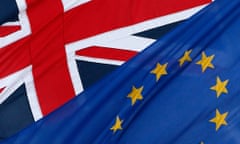 The EU and the Union flags fly outside The European Commission Representation in the United Kingdom in London