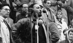 Stuart Hall addressing a CND rally in Trafalgar Square in 1958