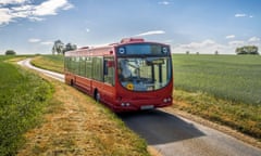 Rural bus service in Suffolk.