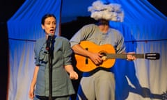Bryony Kimmings and Tim Grayburn performing Fake It Til You Make It at the Edinburgh festival in 2015