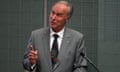 Liberal member for Bennelong John Alexander makes his valedictory speech in the House of Representatives at Parliament House in Canberra